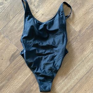 One piece high cut swimsuit